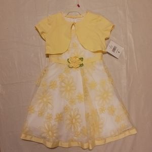 NWT Cute 2 piece yellow Flower dress